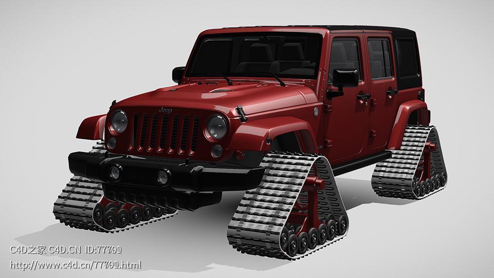 吉普JEEP牧马人无限x1履带C4D汽车模型下载 - C4D之家 - 384.jpg