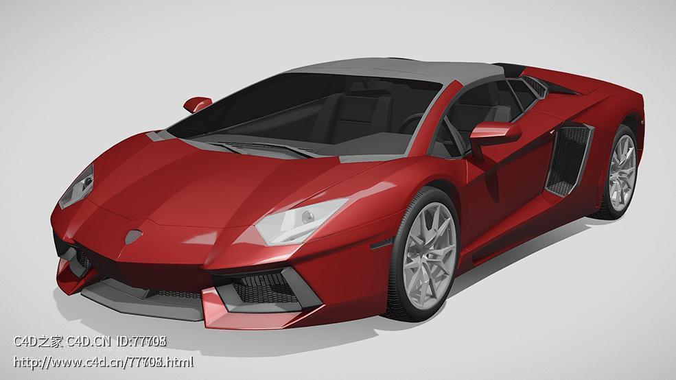 兰博基尼aventador超跑汽车两门跑车C4D汽车模型下载 - C4D之家 - 391.jpg