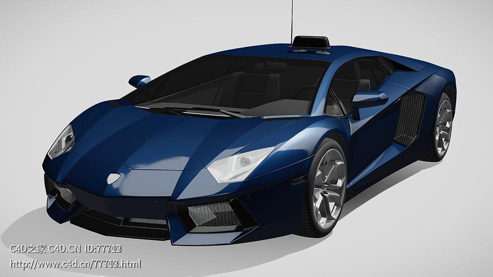 兰博基尼aventador出租车2016款C4D汽车模型下载 - C4D之家 - 396.jpg