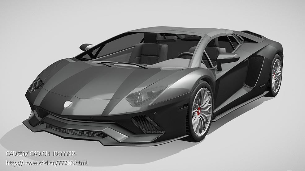 兰博基尼aventador超跑汽车两门跑车2018款C4D汽车模型下载 - C4D之家 - 395.jpg