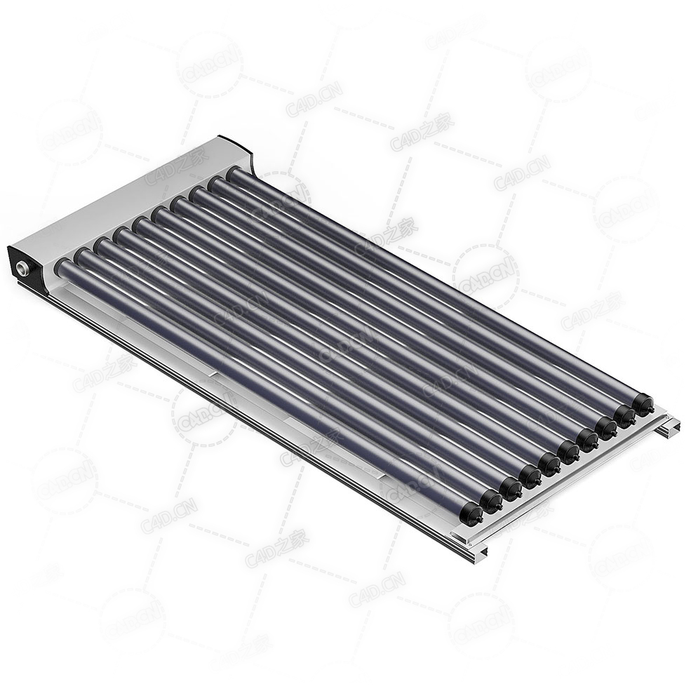 太阳能加热板C4D模型下载solar_heating_panel