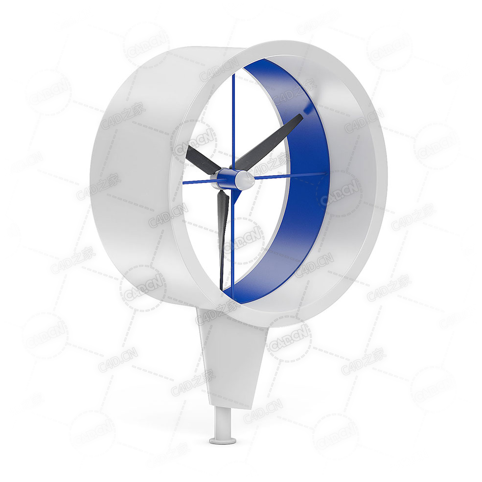 小型风力涡轮机C4D模型下载small_wind_turbine