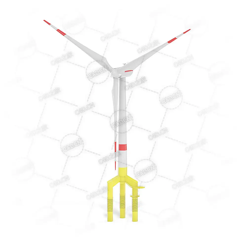 风力涡轮机风力发电风扇C4D模型下载wind_turbine