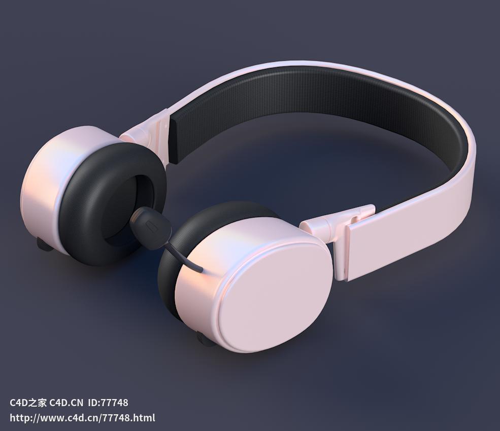 头戴式运动款蓝牙耳机模型headset - C4D之家 - C4D.png