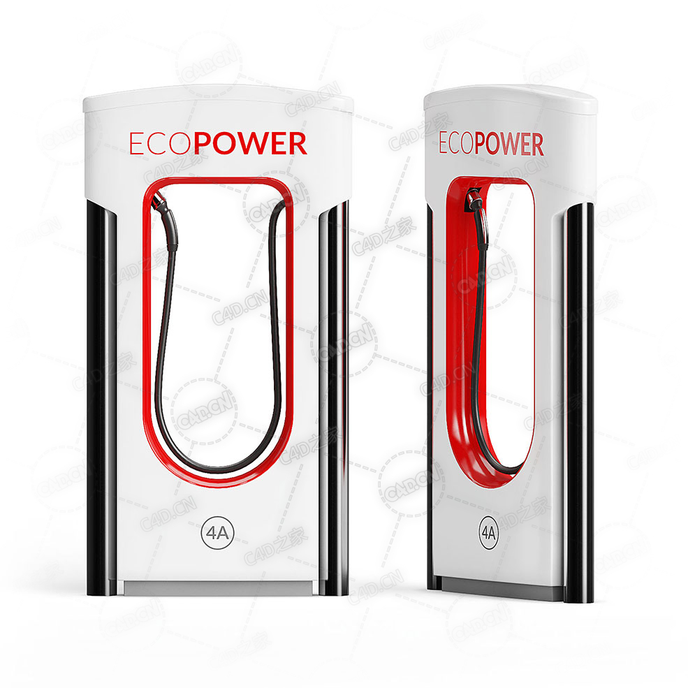 汽车充电站电动车充电桩C4D模型下载car_charging_station - C4D之家 - 23.jpg