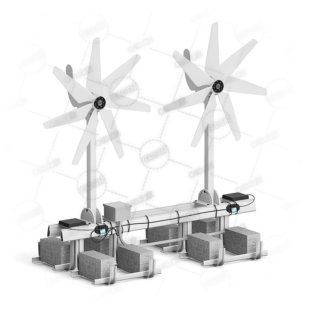 小型风力发电涡轮机电扇C4D模型下载small_wind_turbine - C4D之家 - 28.jpg