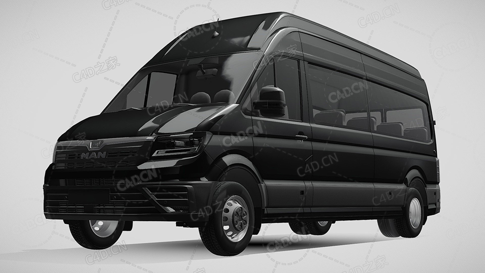 德国曼商务面包车商务车2018款C4D汽车模型下载 - C4D之家 - 410.jpg