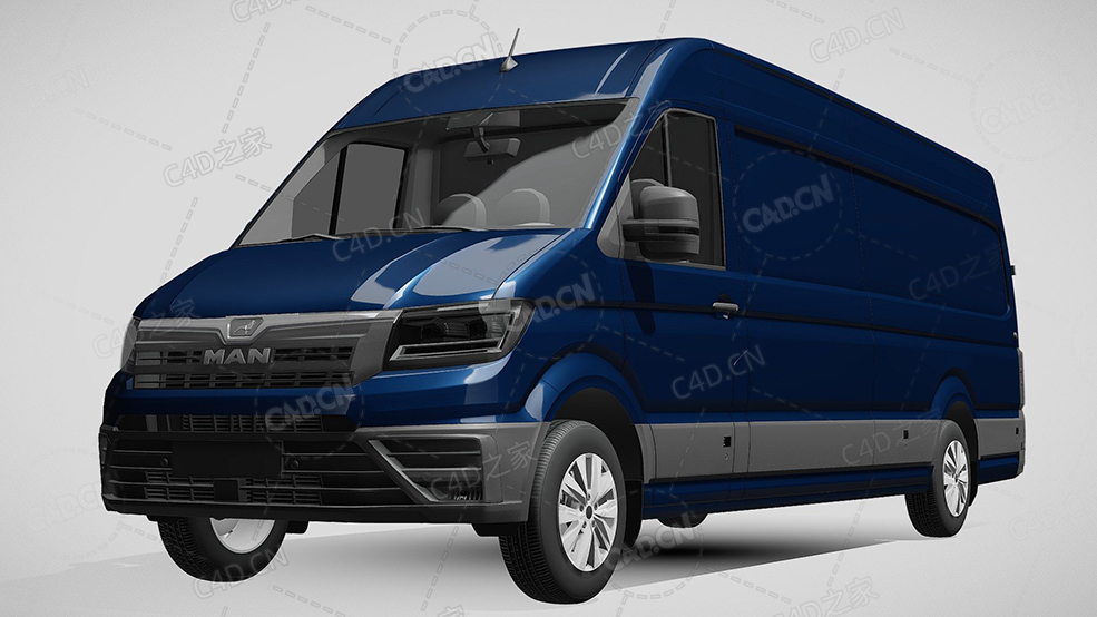 德国曼封闭式商务面包车商务车2017款C4D汽车模型下载 - C4D之家 - 417.jpg