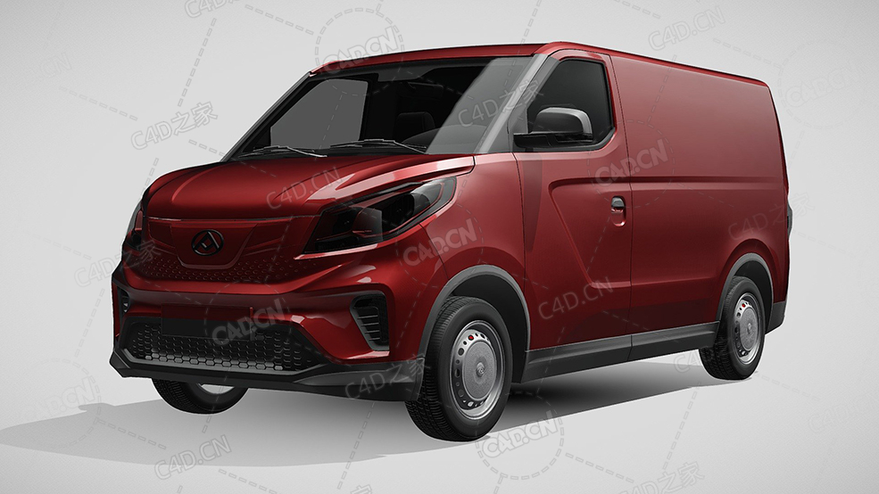 上汽大通MAXUS封闭厢式货车面包车2021款C4D汽车模型下载 - C4D之家 - 437.jpg
