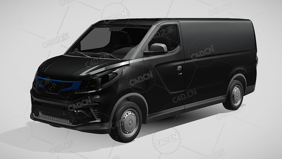 上汽大通MAXUS封闭厢式货车面包车2021款C4D汽车模型下载 - C4D之家 - 438.jpg