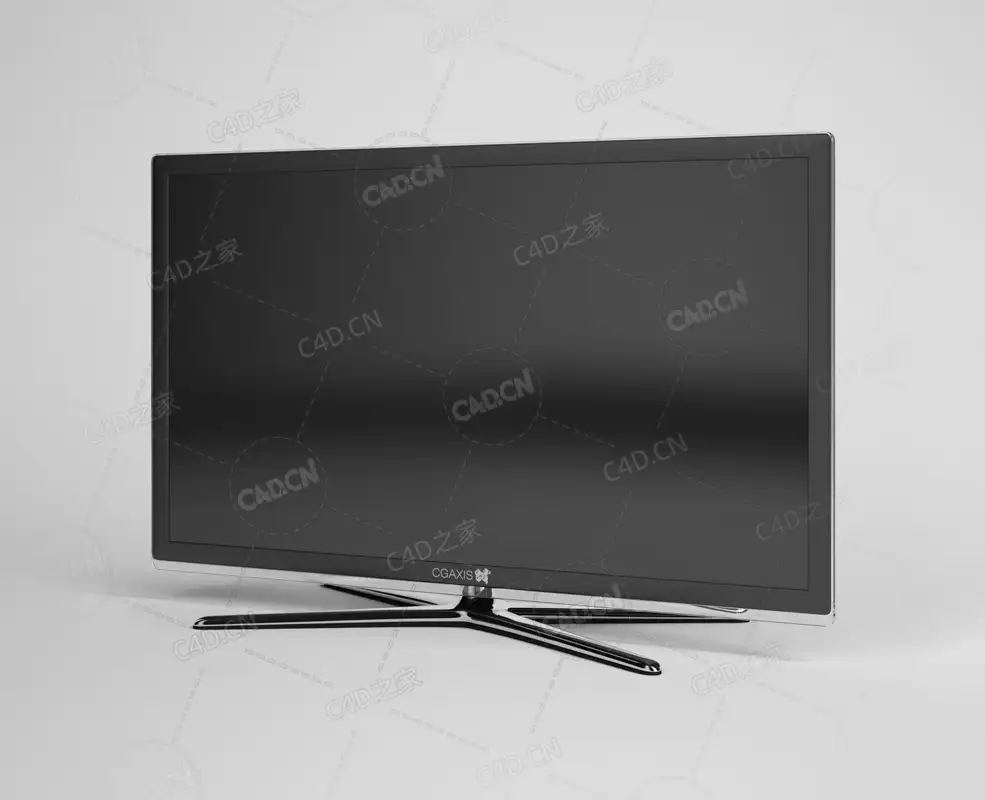 超薄电视家用电器显示器电视机 TV monitor C4D模型下载 - C4D之家 - 01.jpg
