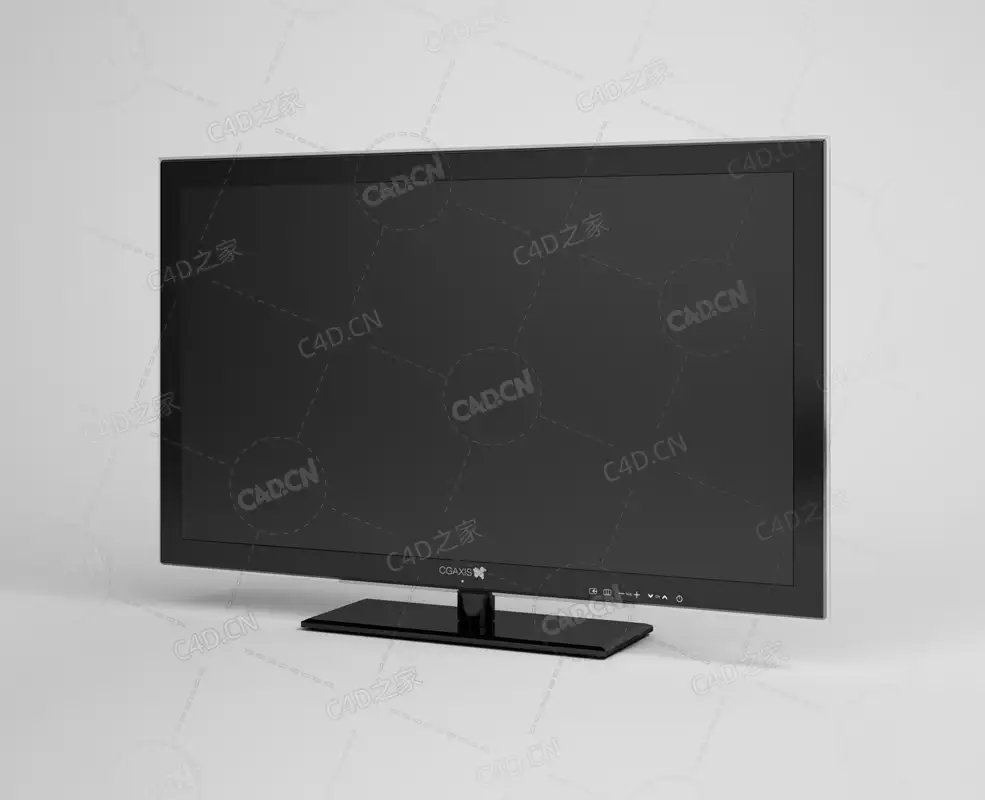 电脑显示器显示屏电视机屏幕 TV monitor C4D模型下载 - C4D之家 - 02.jpg