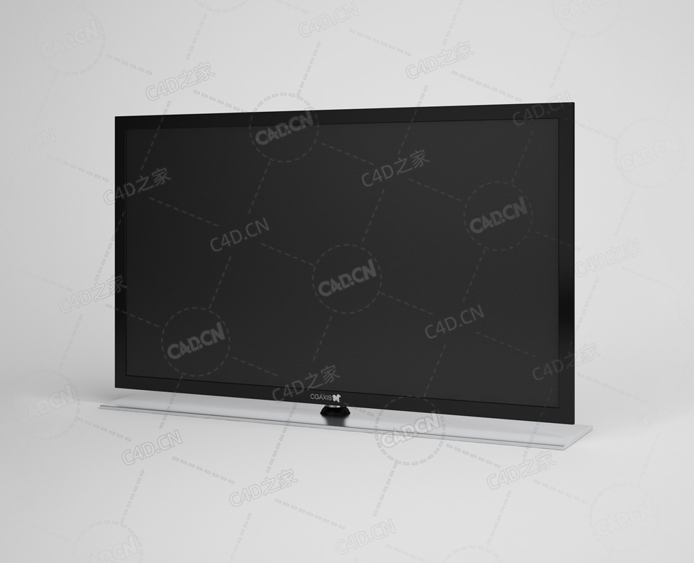 宽屏电视机大屏彩电家用电器显示器电视机 TV monitor C4D模型下载 - C4D之家 - 03.jpg