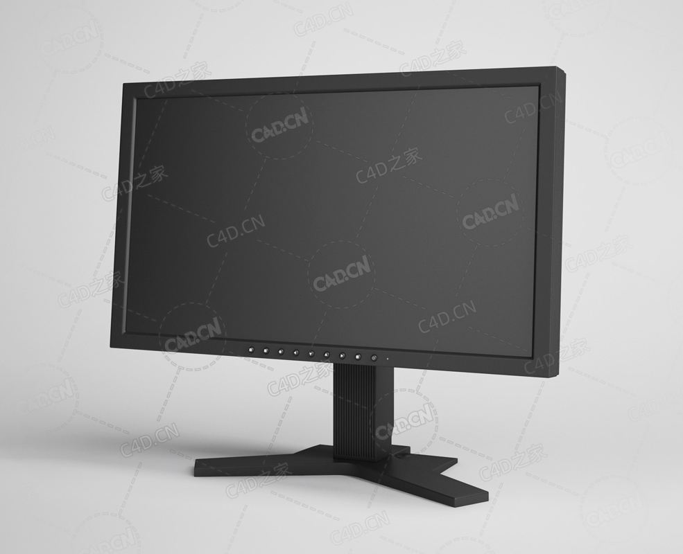 专业电脑显示器商用办公电脑显示屏 monitor C4D模型下载 - C4D之家 - 20.jpg