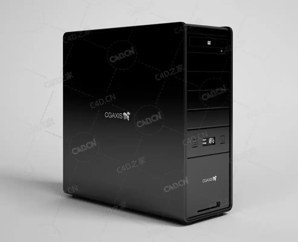 商用办公电脑主机机箱 Computer host C4D模型下载 - C4D之家 - 21.jpg