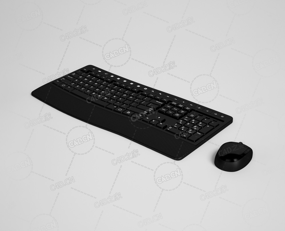 游戏键鼠套装键盘鼠标 Keyboard and mouse C4D模型下载 - C4D之家 - 26.jpg