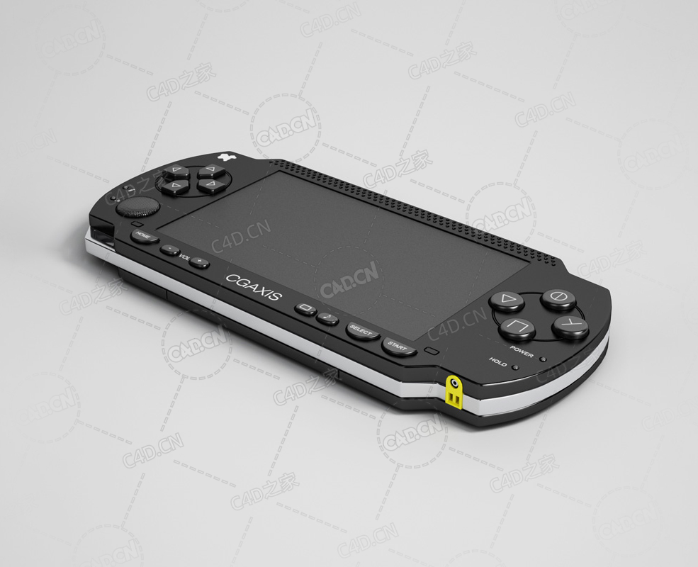 psp游戏机PSP掌上游戏机儿童游戏机经典游戏怀旧街机掌机 PSP game console C4D模型下 - C4D之家 - 29.jpg