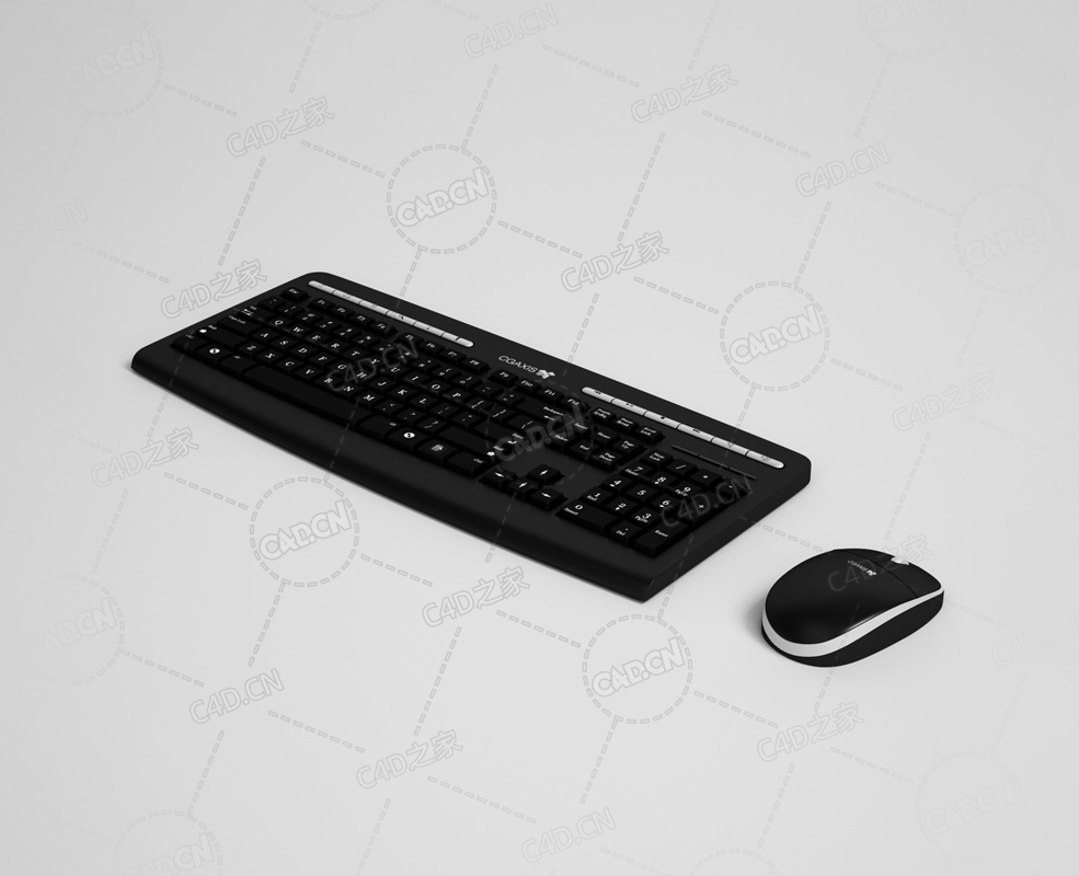 键盘鼠标套装 Keyboard and mouse C4D模型下载 - C4D之家 - 25.jpg