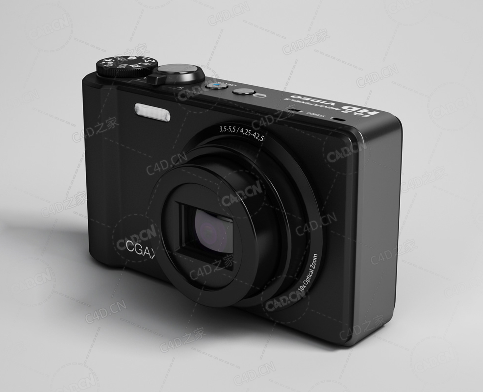 数码相机卡片相机家用卡片机微单 Digital camera C4D模型下载 - C4D之家 - 35.jpg