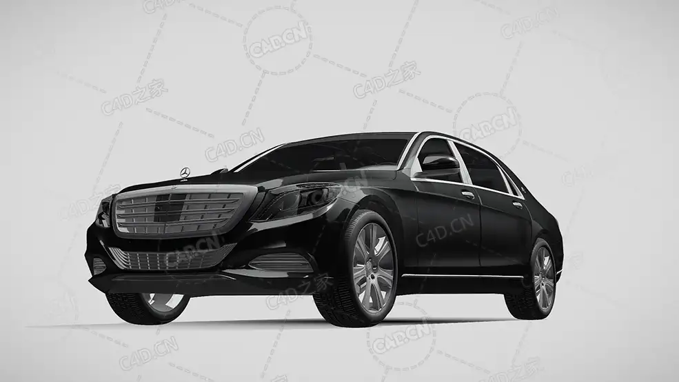 梅赛德斯迈巴赫卫士s600汽车豪华轿车2016款C4D汽车模型下载