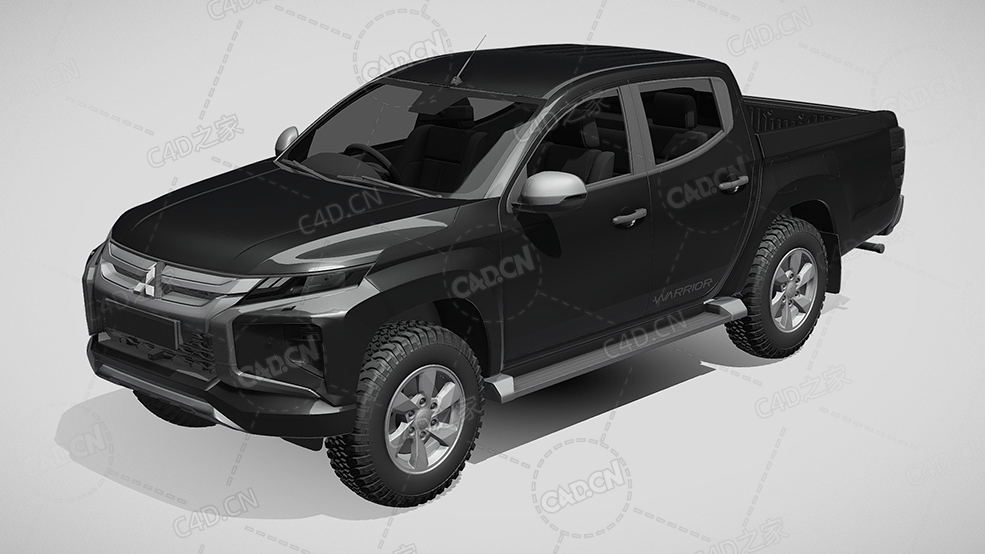 三菱l200英国规格战士皮卡车2021款C4D汽车模型下载 - C4D之家 - 522.jpg