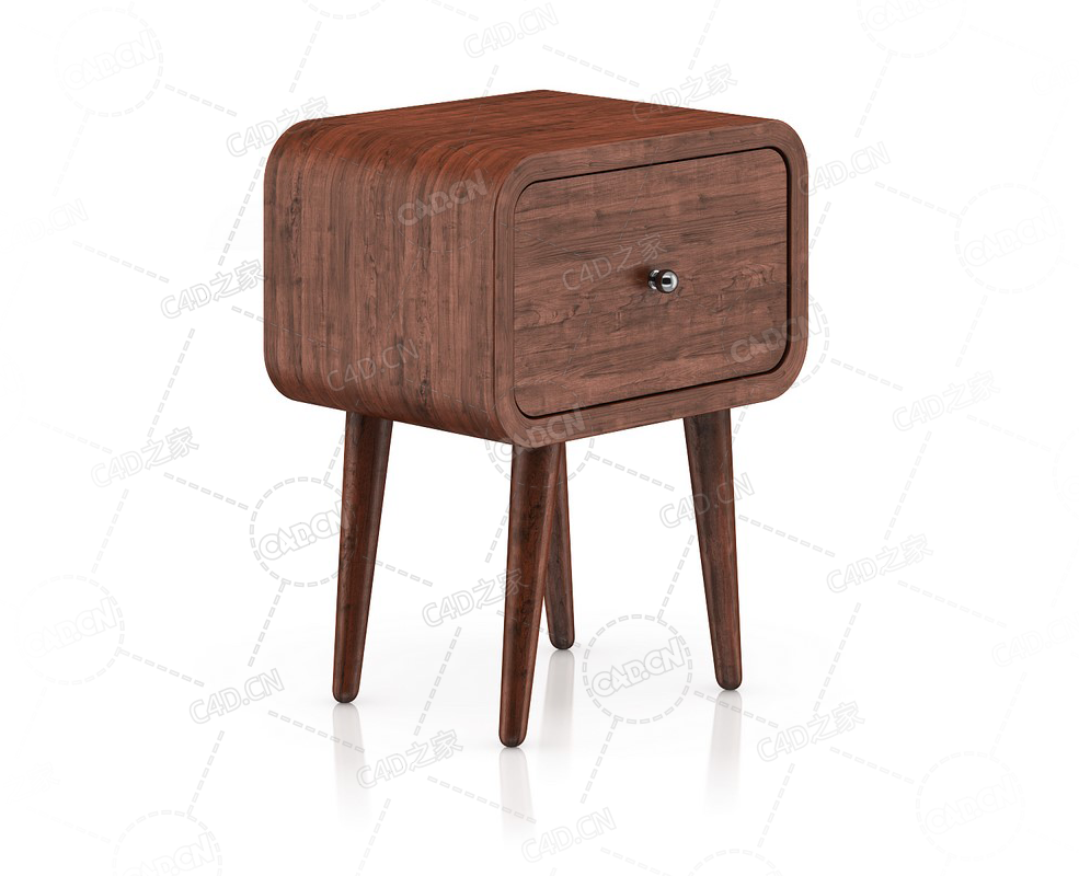 小木柜现代家具柜子C4D模型Small Wooden Cabinet - C4D之家 - 42.png