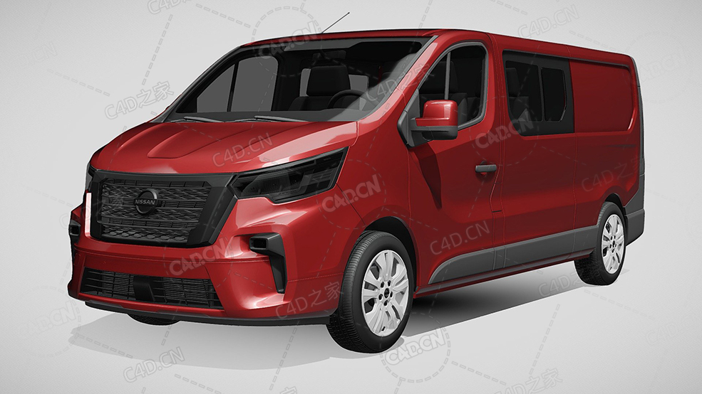 日产nv300大型MPV商务车2021款C4D汽车模型下载 - C4D之家 - 551.jpg