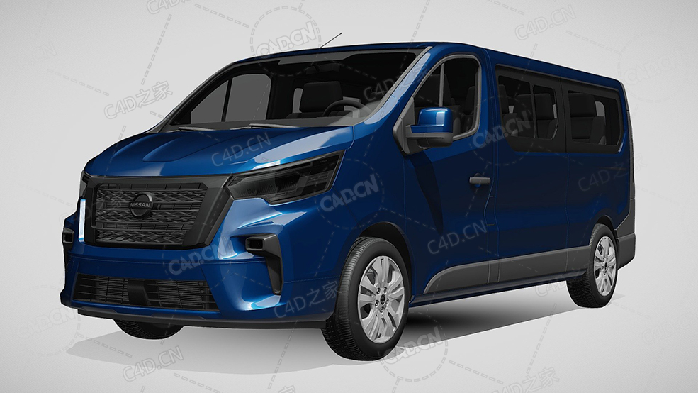 日产nv300小巴大型MPV商务车2021款C4D汽车模型下载 - C4D之家 - 553.jpg