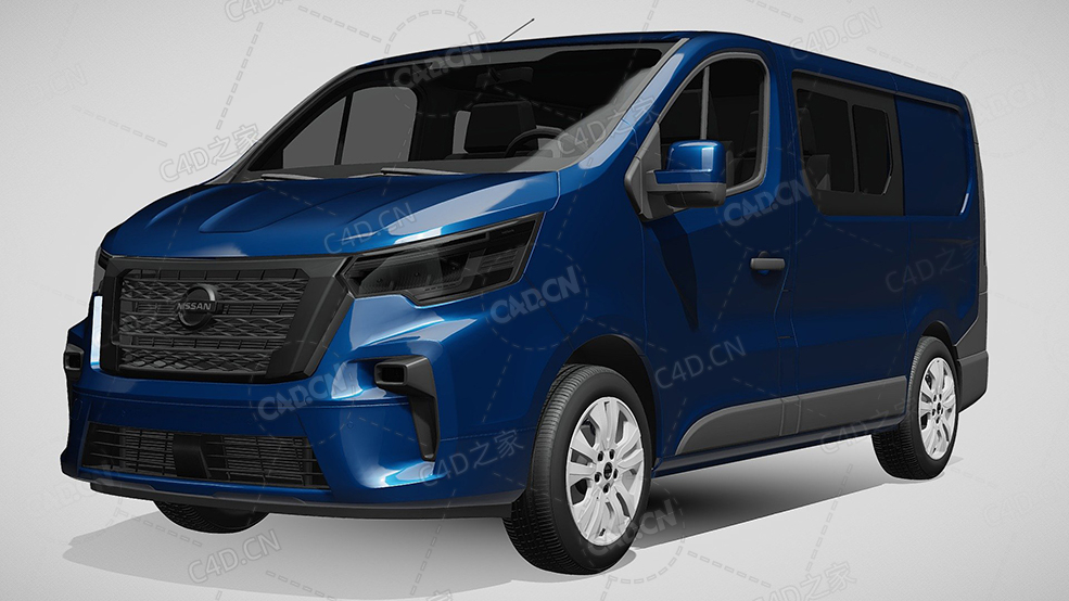 日产nv300大型MPV商务车2021款C4D汽车模型下载 - C4D之家 - 549.jpg