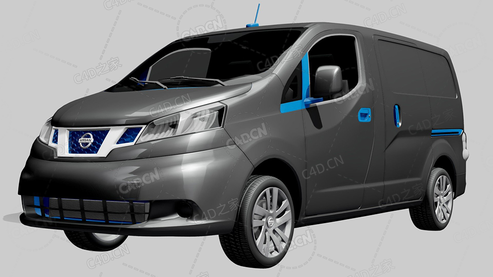 日产紧凑型货运车2022款C4D汽车模型下载 - C4D之家 - 569.jpg