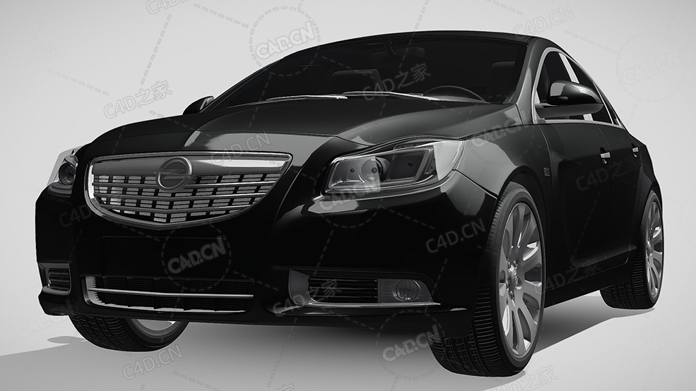 欧宝徽章掀背车家用汽车轿车2008-2013款C4D汽车模型下载 - C4D之家 - 600.jpg
