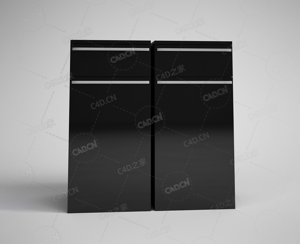 洗手间储物柜卫生间厕所收纳柜浴室柜子分层储物收纳C4D模型 - C4D之家 - 02.jpg