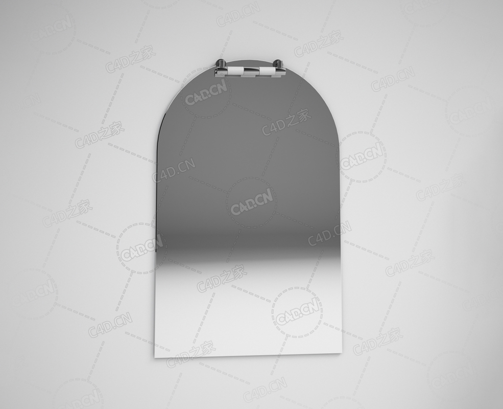 卫生间厕所浴室洗手间化妆镜拱门形状镜子C4D模型 - C4D之家 - 12.jpg