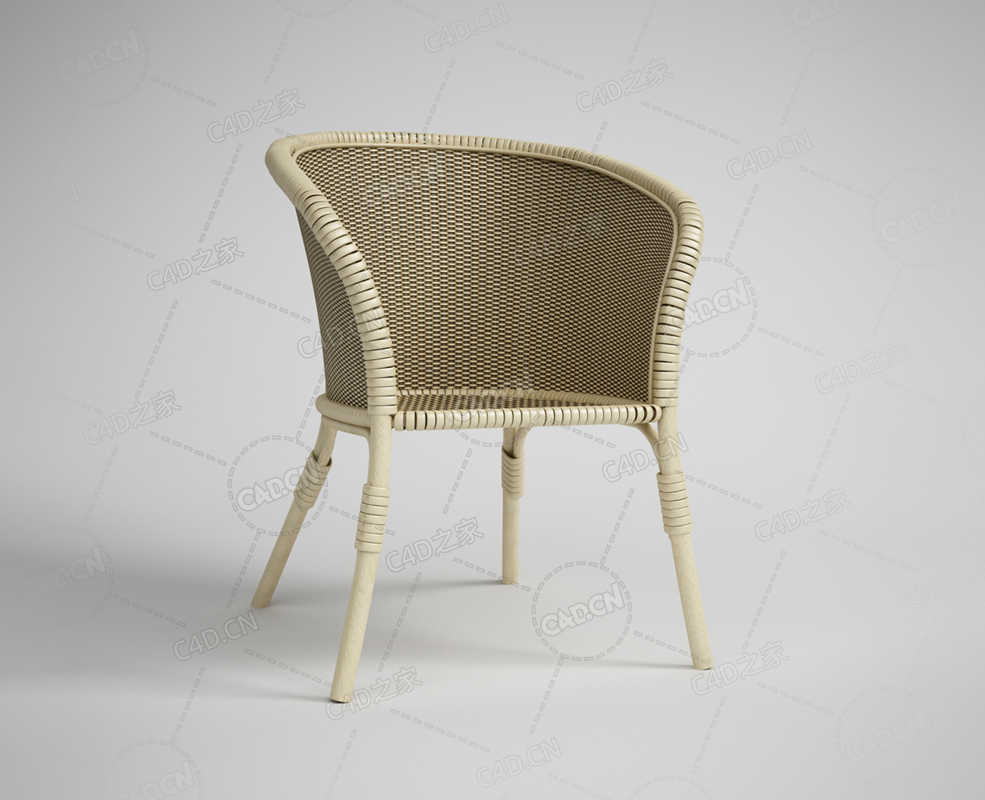 藤编椅子休闲椅单人椅藤条编织椅子C4D模型 - C4D之家 - 22.jpg
