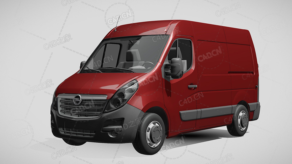 欧宝movano封闭车厢面包车货车2016款C4D汽车模型下载 - C4D之家 - 622.jpg