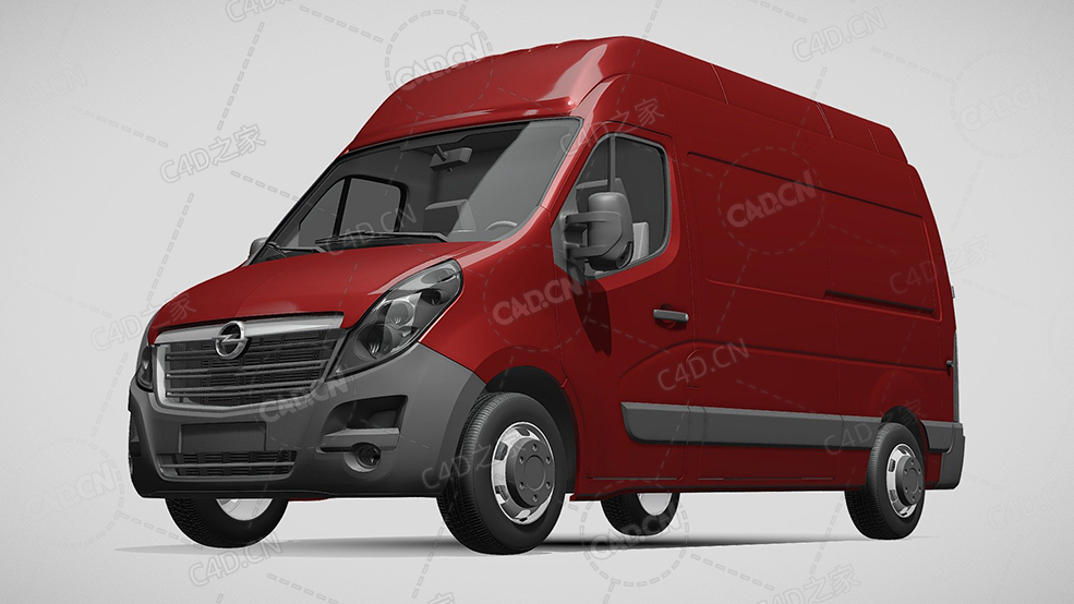 欧宝movano封闭车厢面包车货车2016款C4D汽车模型下载 - C4D之家 - 624.jpg