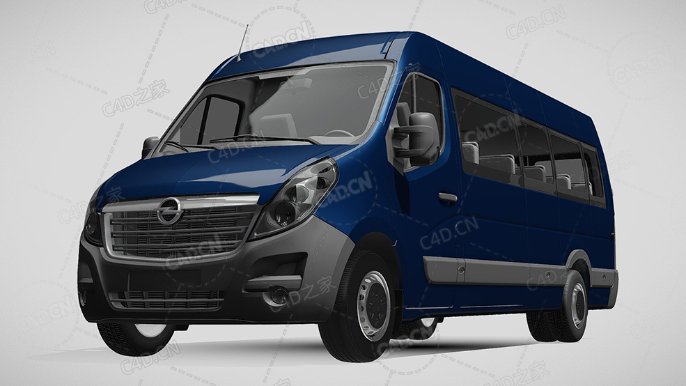 欧宝movano封闭车厢面包车货车2018款C4D汽车模型下载 - C4D之家 - 627.jpg