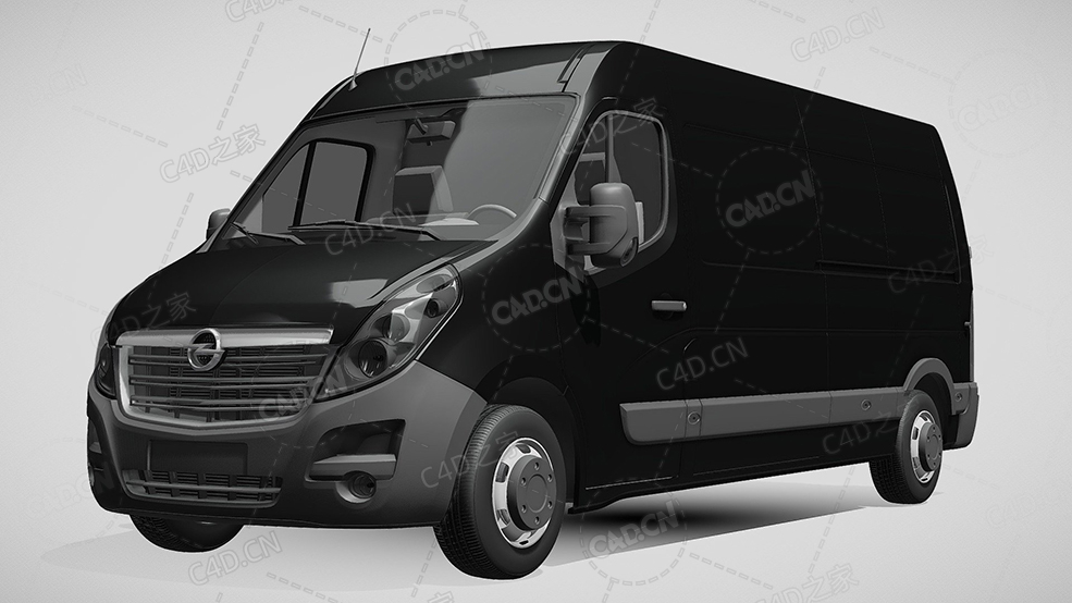 欧宝movano封闭车厢面包车货车2016款C4D汽车模型下载 - C4D之家 - 625.jpg
