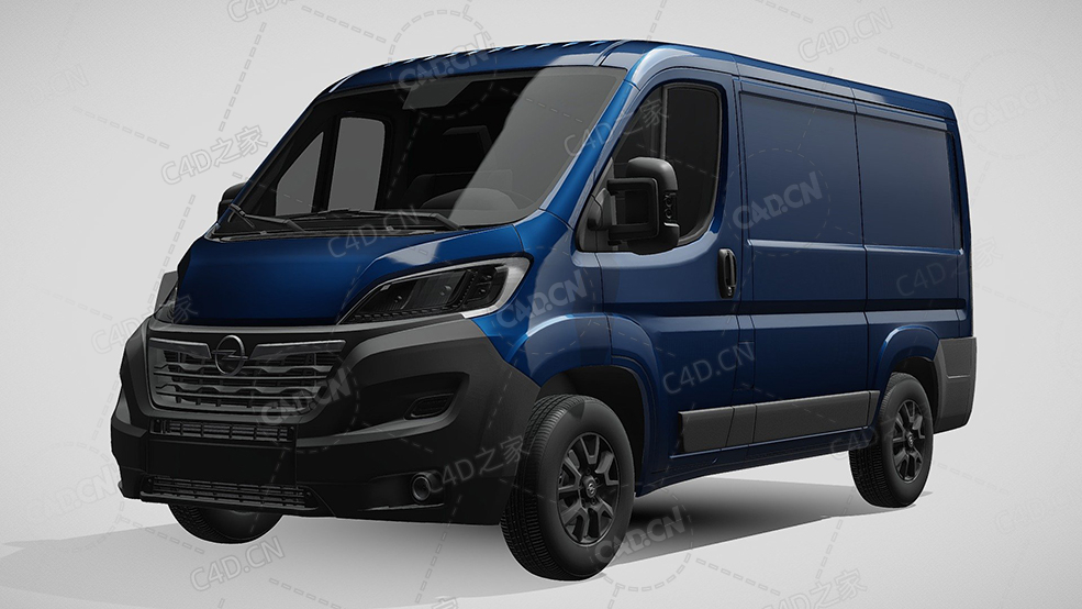欧宝movano封闭车厢面包车货车2022款C4D汽车模型下载 - C4D之家 - 628.jpg