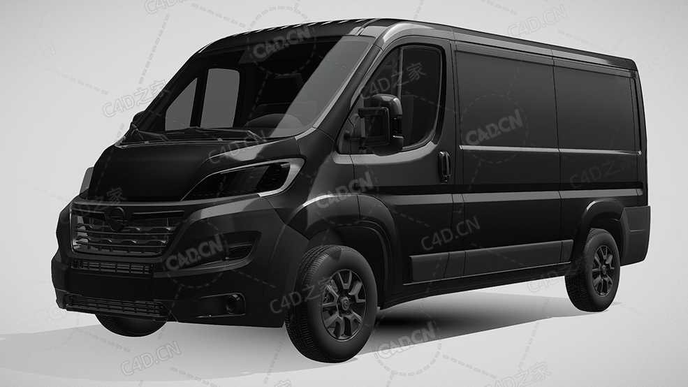 欧宝movano封闭车厢面包车货车2022款C4D汽车模型下载 - C4D之家 - 630.jpg