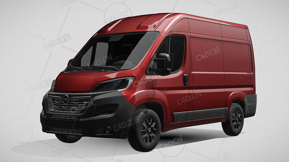 欧宝movano封闭车厢面包车货车2022款C4D汽车模型下载 - C4D之家 - 629.jpg