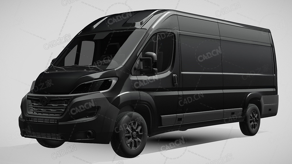 欧宝movano封闭车厢面包车货车2022款C4D汽车模型下载 - C4D之家 - 634.jpg