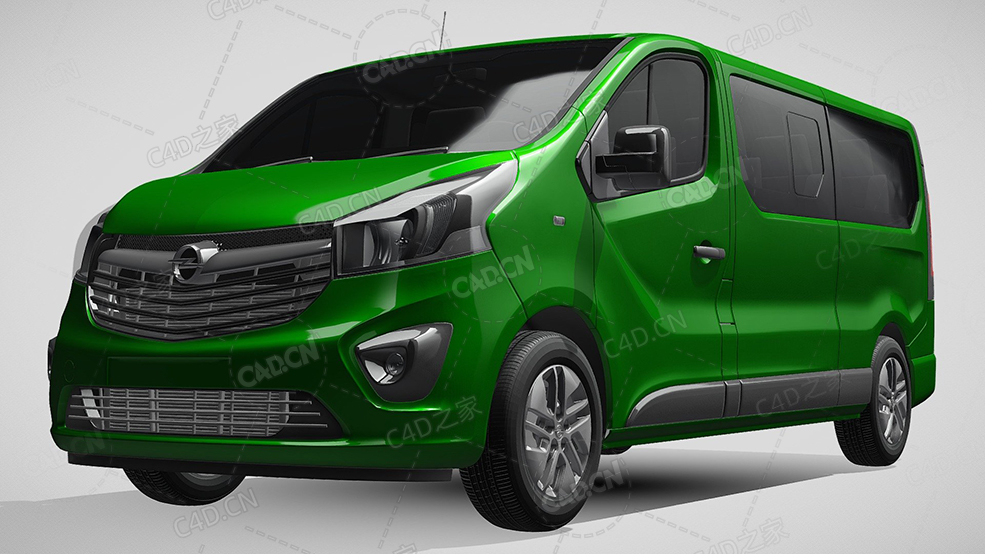 欧宝vivaro封闭车厢面包车货车2015款C4D汽车模型下载 - C4D之家 - 639.jpg