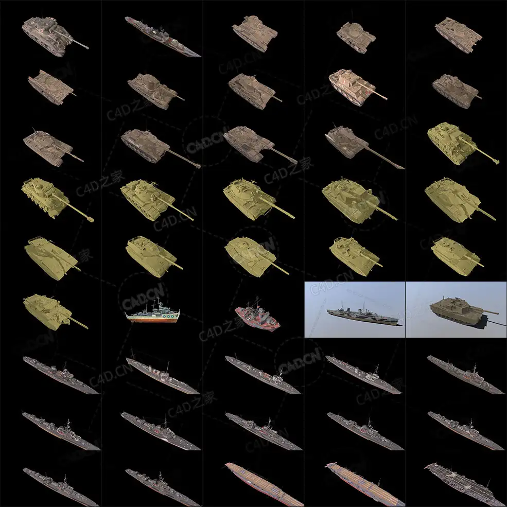 260个军事装备武器飞机坦克轮船军舰3D模型 254 Ships Airplane And Military Tanks... - C4D之家 - 未命名-3.jpg