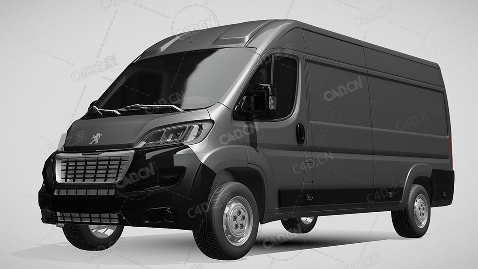 标致拳击手封闭车厢面包车货车2014款C4D汽车模型下载 - C4D之家 - 657.jpg