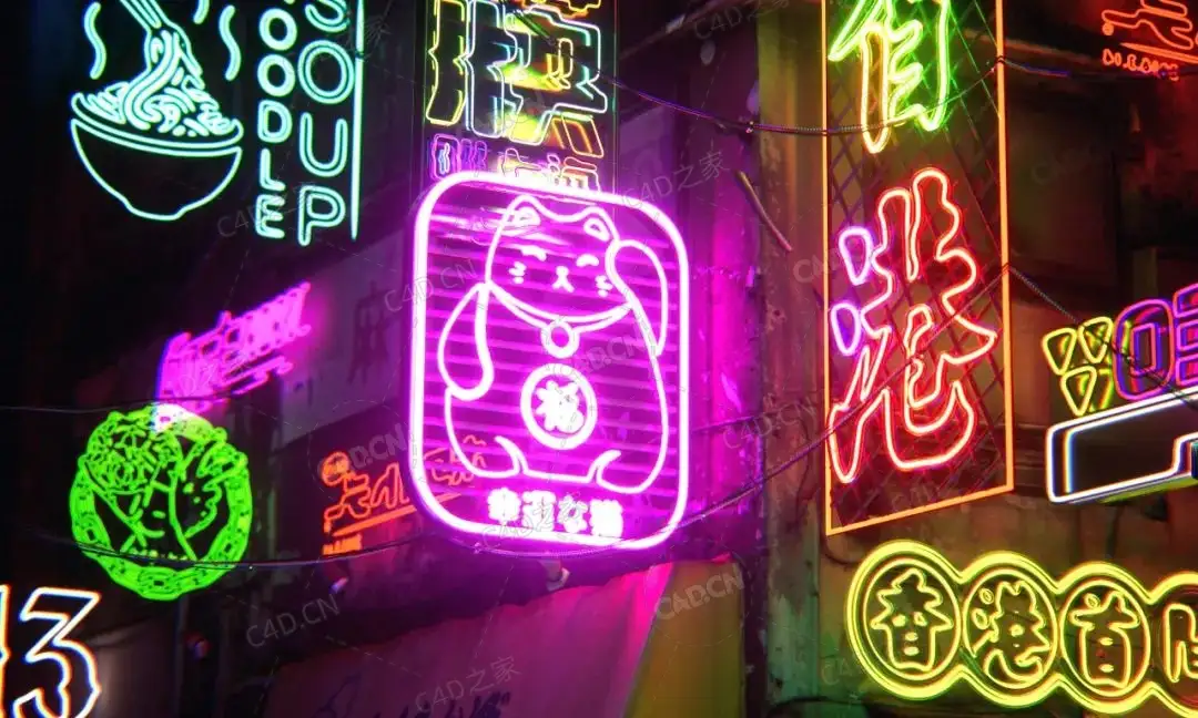 C4D霓虹灯发光广告牌生成预设插件img2neon v1-V2 r20-26 - C4D之家 - ab90d24c4dc3b74c09ab4c3ab9661206.jpg