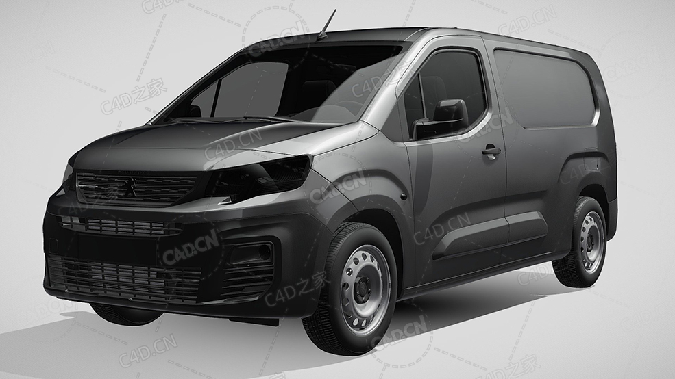标致合作伙伴封闭车厢面包车货车2021款C4D汽车模型下载 - C4D之家 - 671.jpg