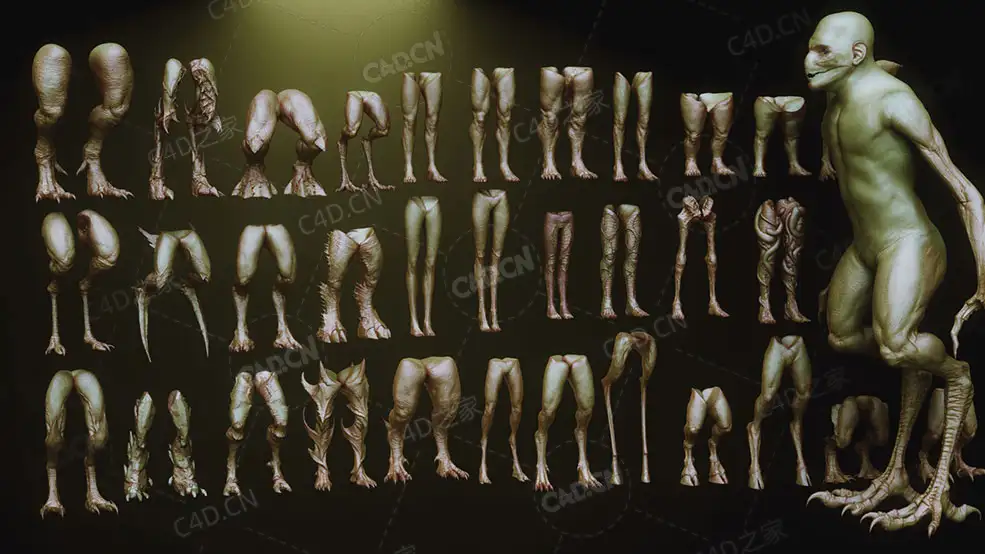 33个人物腿脚动物腿脚怪物鸟兽生物腿脚3D模型 ArtStation – LEGS – 33 Character... - C4D之家 - LEGS_THUMBNAIL-1.jpg
