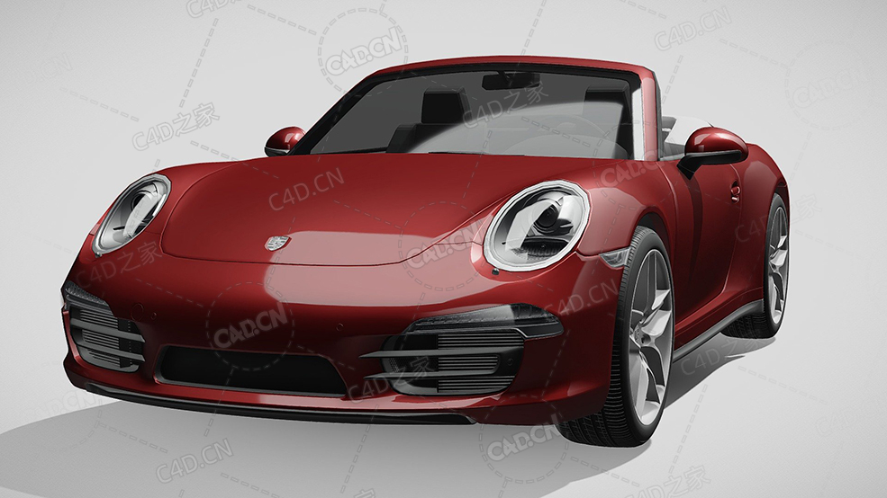 保时捷911-carerra-4s敞篷超跑C4D汽车模型下载 - C4D之家 - 686.jpg