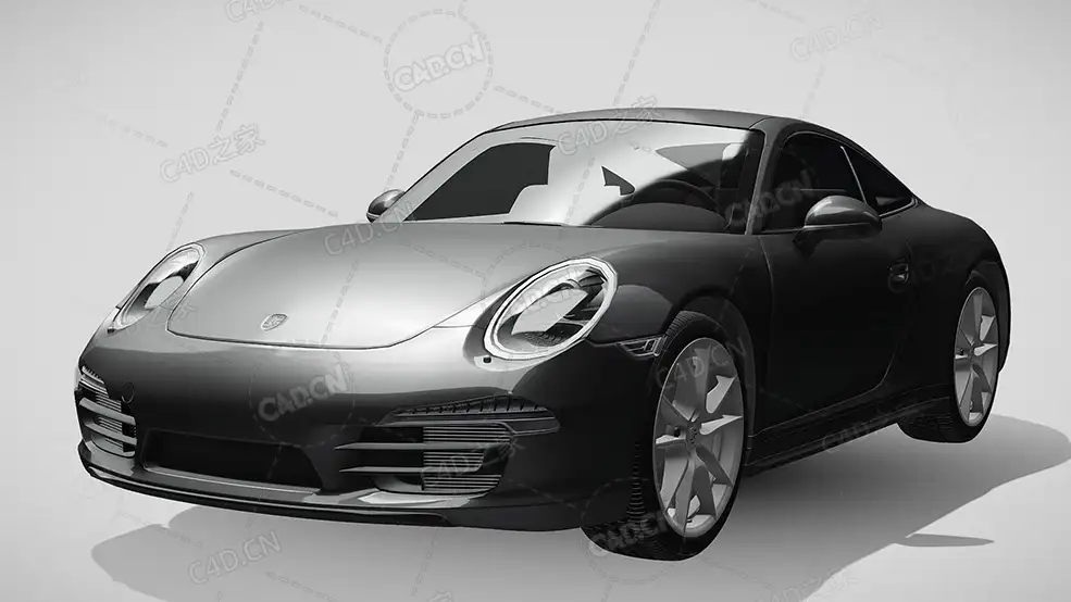 保时捷911-carerra-s-cabrio豪华汽车跑车超跑C4D汽车模型下载